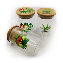 Manufacturer Glass Weed Container Weed Storage Jar with Lid